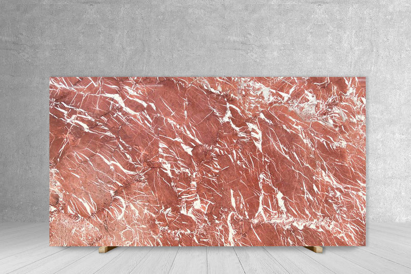 MARBLE DAMASCUS RED POLISHED SLAB 3/4 118 x 77