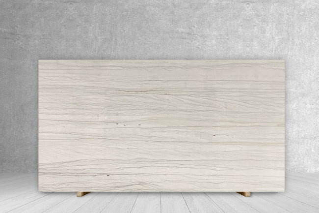 QUARTZITE MUSTANG / WHITE MACAUBAS POLISHED SLAB 3/4 126 x 78