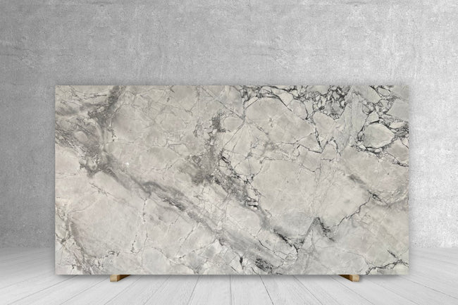 QUARTZITE SUPER WHITE PREMIUM POLISHED SLAB 3/4 129 x 78