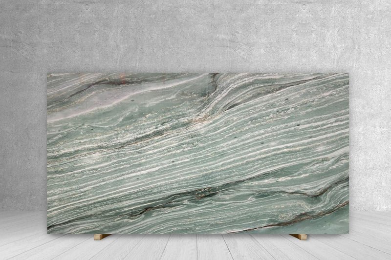 QUARTZITE VIVID GREEN POLISHED SLAB 3/4  123 x 76