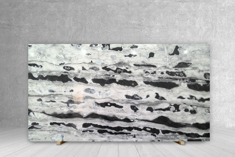 QUARZITE ATLANTIC WHITE POLISHED SLAB 3/4 126 x 74