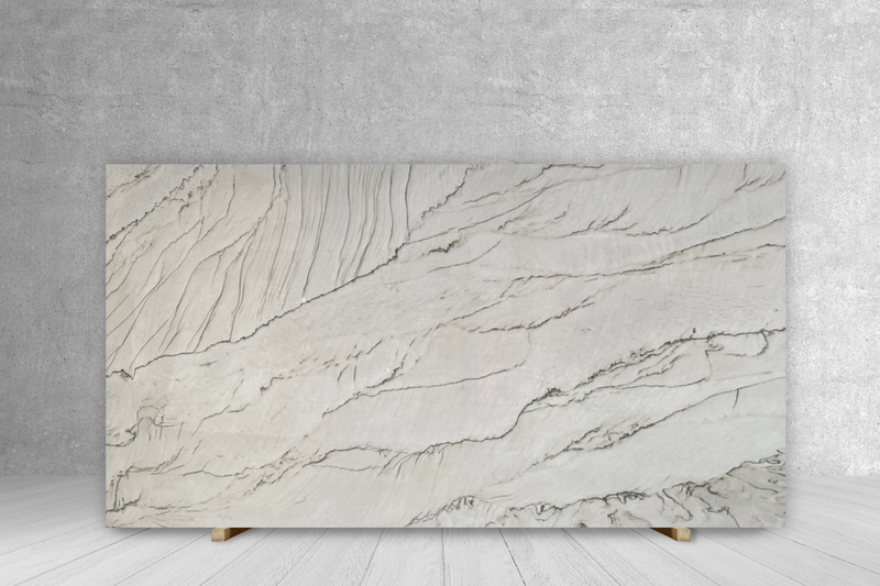 QUARZITE KALAHARI / FENICE / WHITE DUNA POLISHED SLAB 3/4 126 x 79