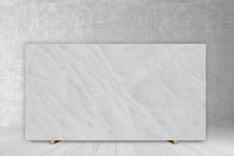 QUARZO BIANCO TECH SIDE B" 1/2" SATIN SLAB 126 x 63