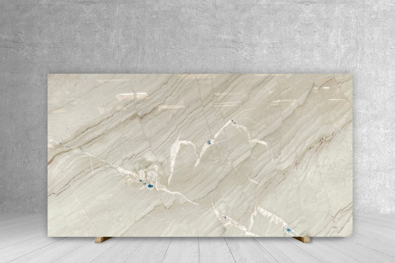 QUARTZITE SKYGOLD POLISHED SLAB 3/4 130 x 77