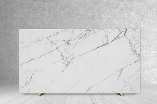 STATUARIO FANTASTICO TECH SIDE A" 1/2" POLISHED SLAB 126 x 63