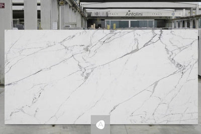 STATUARIO FANTASTICO TECH SIDE A" 1/2" POLISHED SLAB 126 x 63