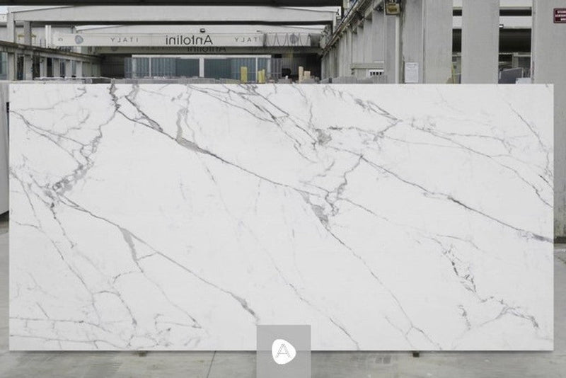 STATUARIO FANTASTICO TECH SIDE B" 1/2" POLISHED SLAB 127 x 64