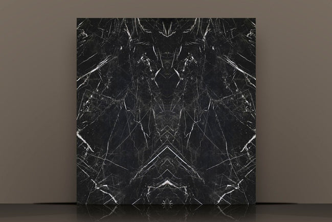 STATUARIO NERO TECH SIDE A" 1/2" POLISHED SLAB 127 x 63