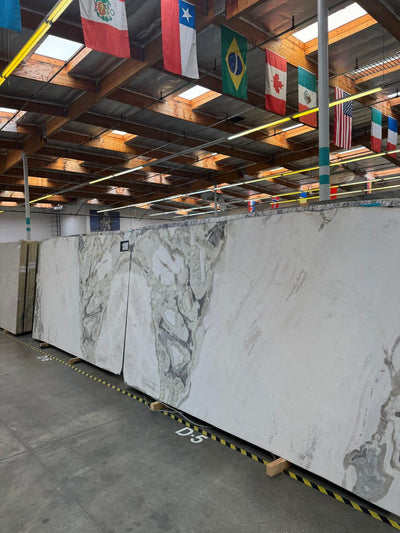 MARBLE DOVER WHITE LEATHER SLAB 3/4 112 x 71