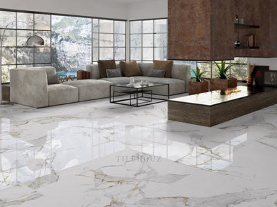 Aeris Gold Polished 24 X 48 Porcelain Tiles