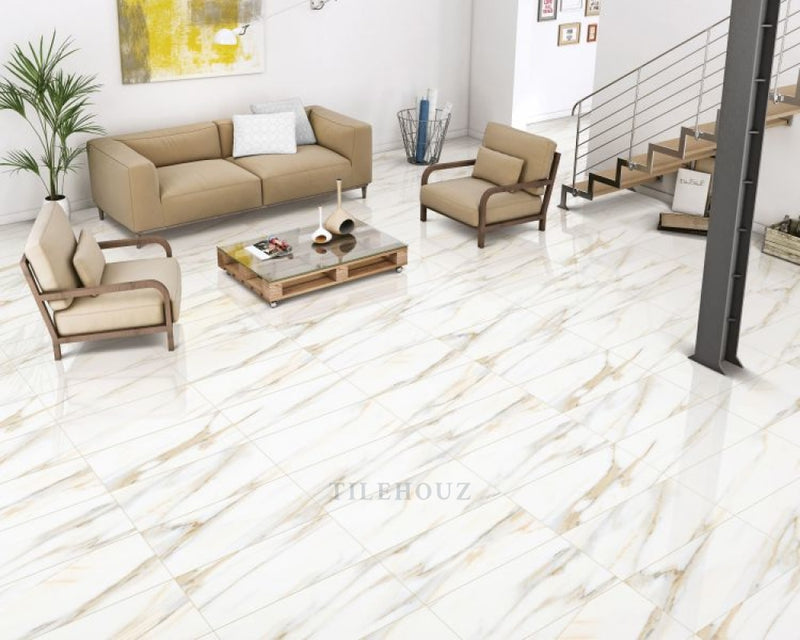 Agl Calacatta Gold Polished 12 X 24 Porcelain Tiles