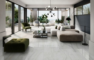 Akoya White Polished (Kry) 24 X 48 Porcelain Tiles