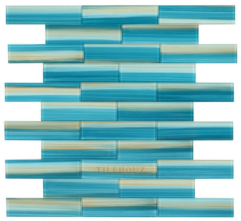 Amazon Turquoise 3 X 11.75 Glass Tile