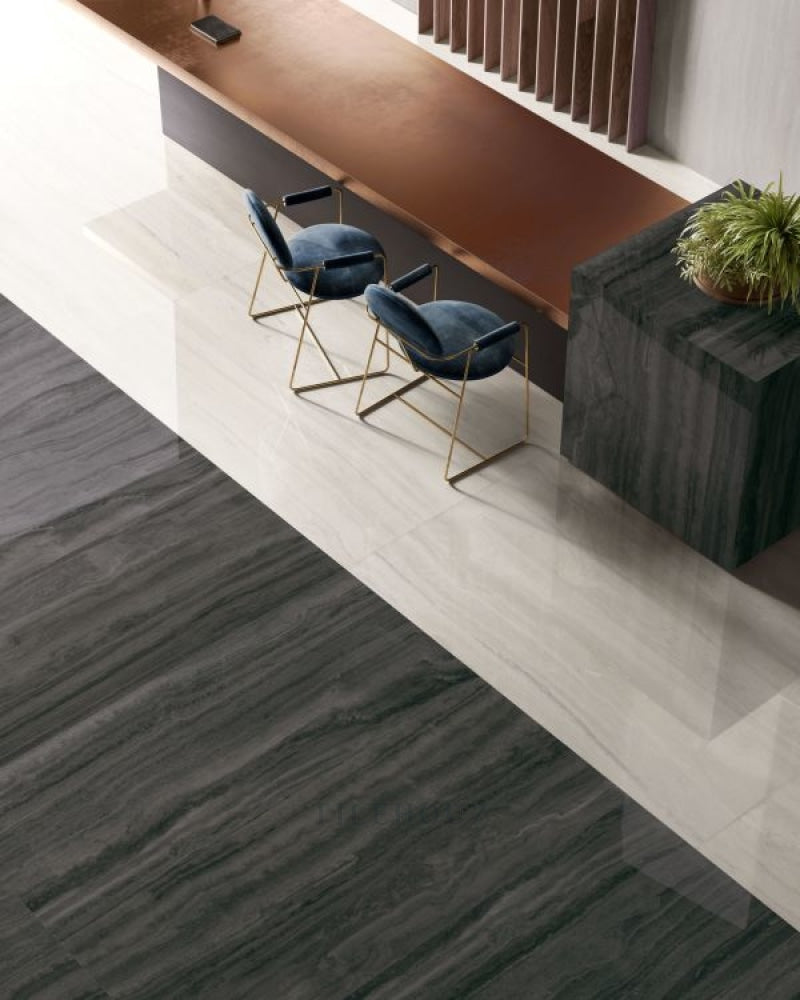 Appia Vein Cut White Polished (Kry) 12 X 24 Porcelain Tiles