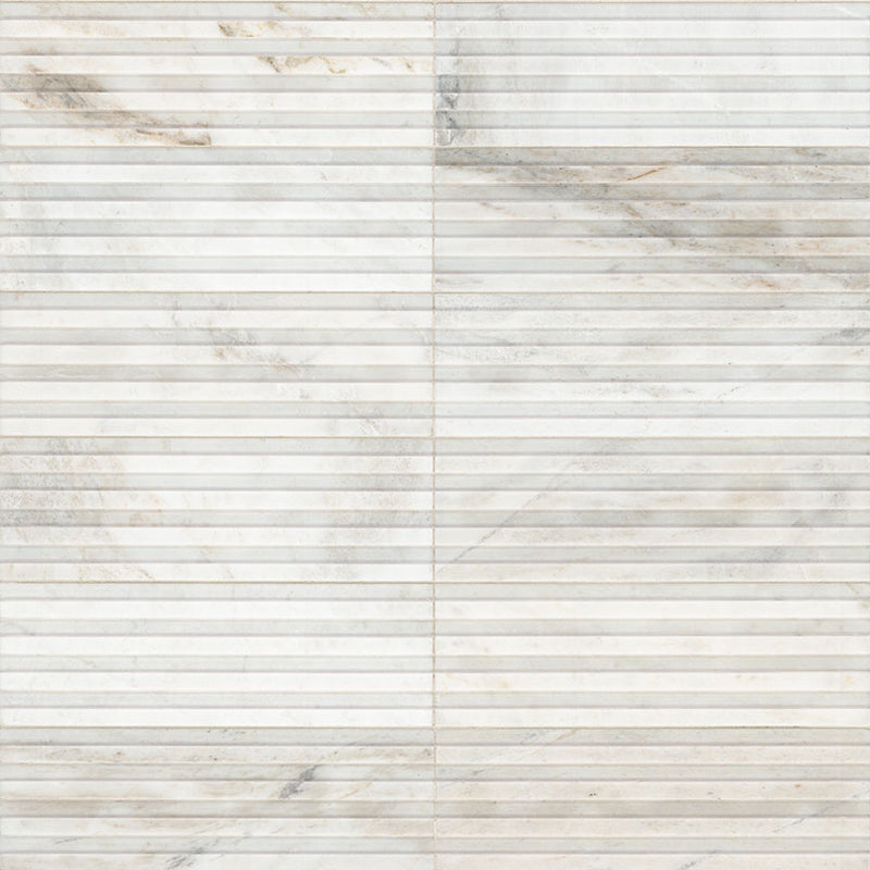 Arabescato Venato White 4x12 Slat Honed Tile