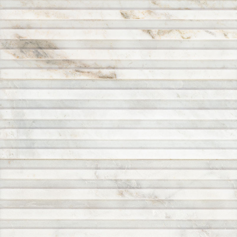 Arabescato Venato White 4x12 Slat Honed Tile