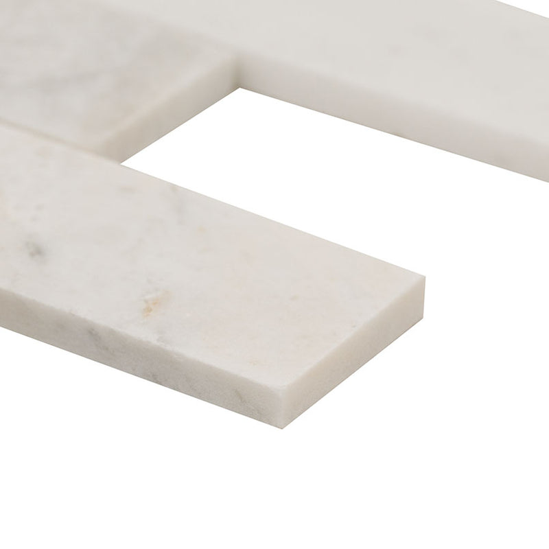 Arabescato Venato White 2x6 Honed Marble Tile