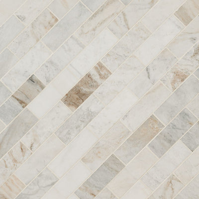 Arabescato Venato White 2x6 Honed Marble Tile