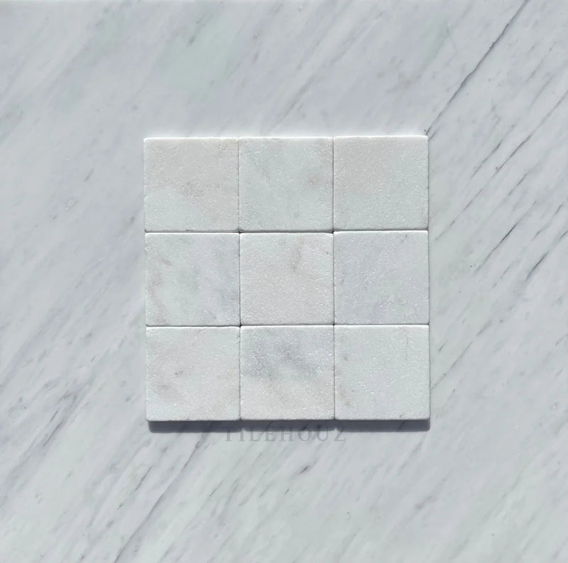Asian Statuary 4X4 Tumbled Tile Marble