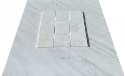 Asian Statuary Marble 4X4 Tumbled Tile