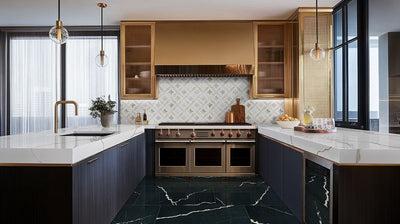 Athena Gold Marble Estrella Polished Mosaic