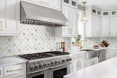 Athena Gold Marble Estrella Polished Mosaic