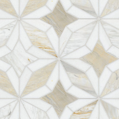 Athena Gold Marble Estrella Polished Mosaic