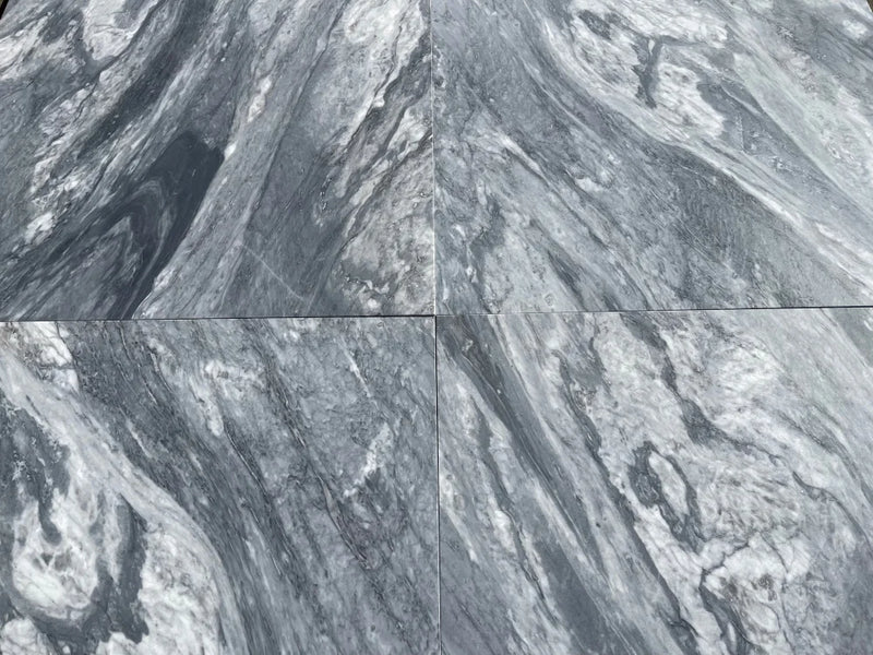 Bardiglio Nuvolato Italian Marble 24X24 Tile Polished&Honed