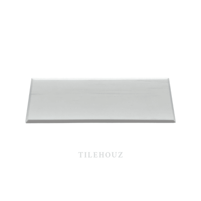 White Dolomite (Bianco Dolomiti) 4X12 Deep Beveled Tile Polished/honed