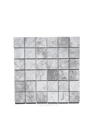 Bianco Grigio Dolomite 2X2 Leathered Mosaic