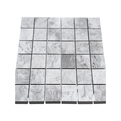 Bianco Grigio Dolomite 2X2 Leathered Mosaic