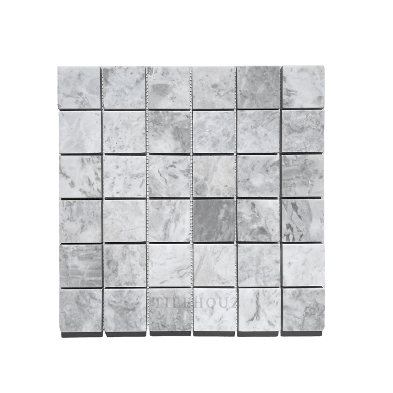 Bianco Grigio Dolomite 2X2 Leathered Mosaic