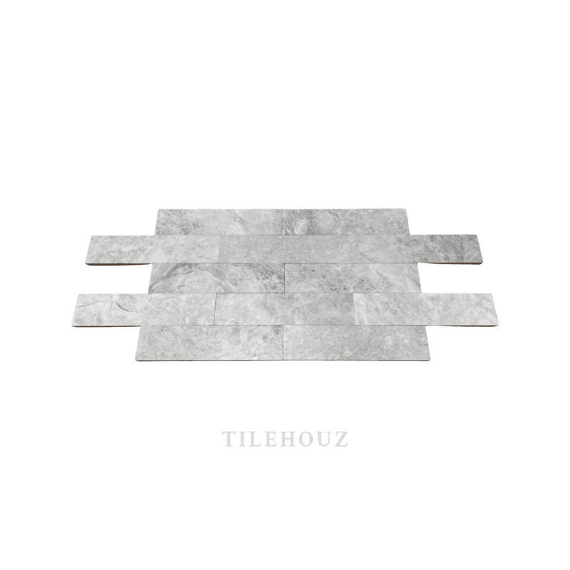 Bianco Grigio Dolomite 2X8 Leathered Tile