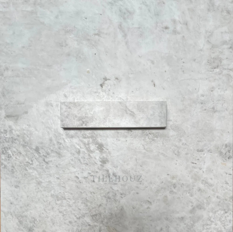 Bianco Gris Dolomite 2X8 Leathered Tile Marble