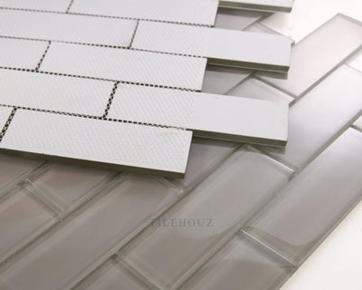 Casale Grey Shining 11.75 X Glass Mosaic Tile