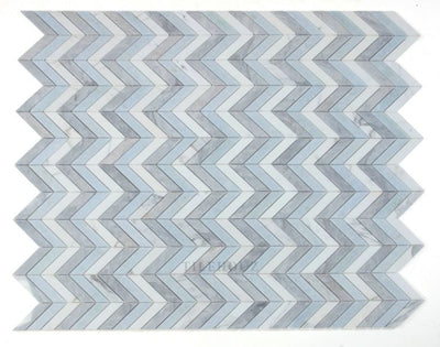 Chevron Livid 10.75 X 12.25 Marble