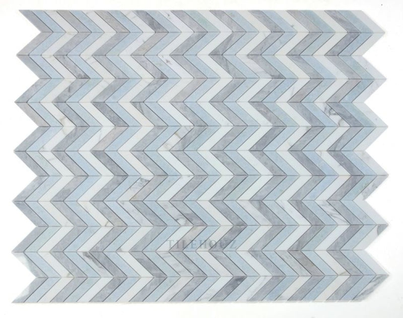 Chevron Livid 10.75 X 12.25 Marble