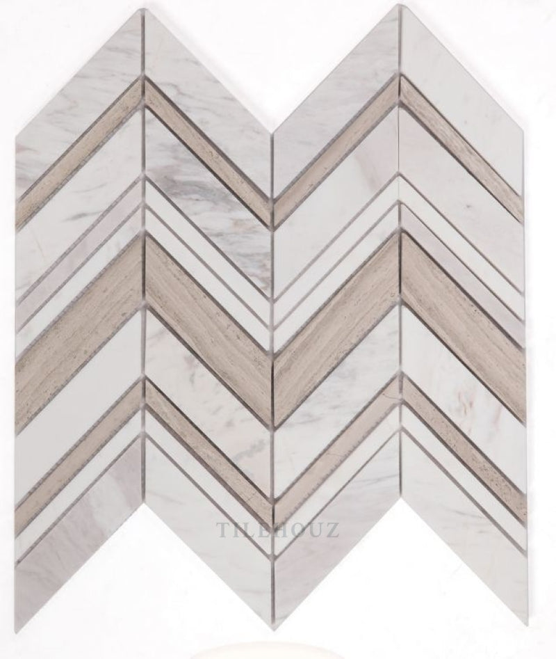 Chevron Ravenna Loft 11.75 X 12.25 Marble