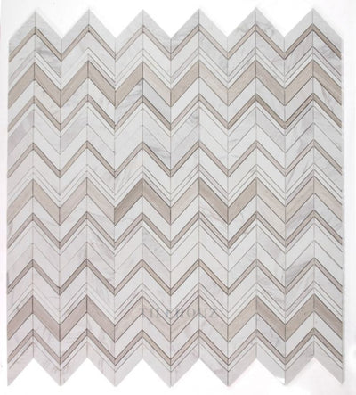 Chevron Ravenna Loft 11.75 X 12.25 Marble