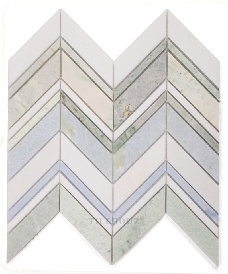 Chevron Spring 11.75 X 12.25 Marble