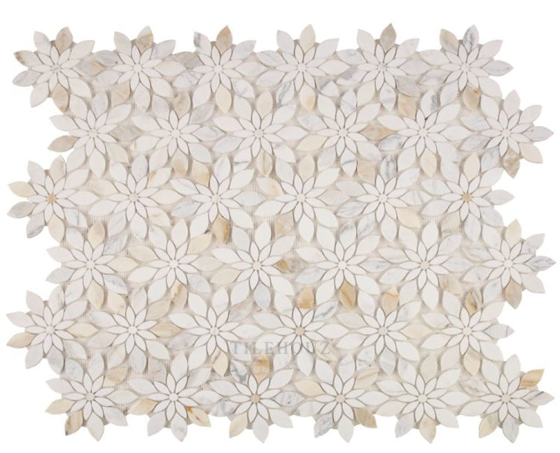 Daisy Bloom Calacatta 11.75 X 13.25 Marble