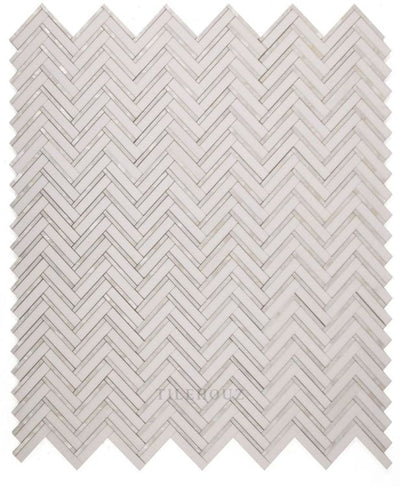 Diana Herringbone Thassos 11 X 11.75 Pearl