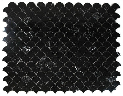 Dragon Scale Nero Marquina 10.5 X 13 Polished Marble