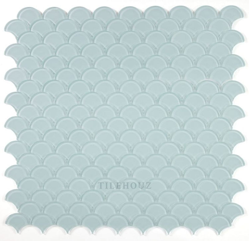 Dragon Scale Turquoise 9.5 x 9.5 Glass Mosaic – Tilehouz