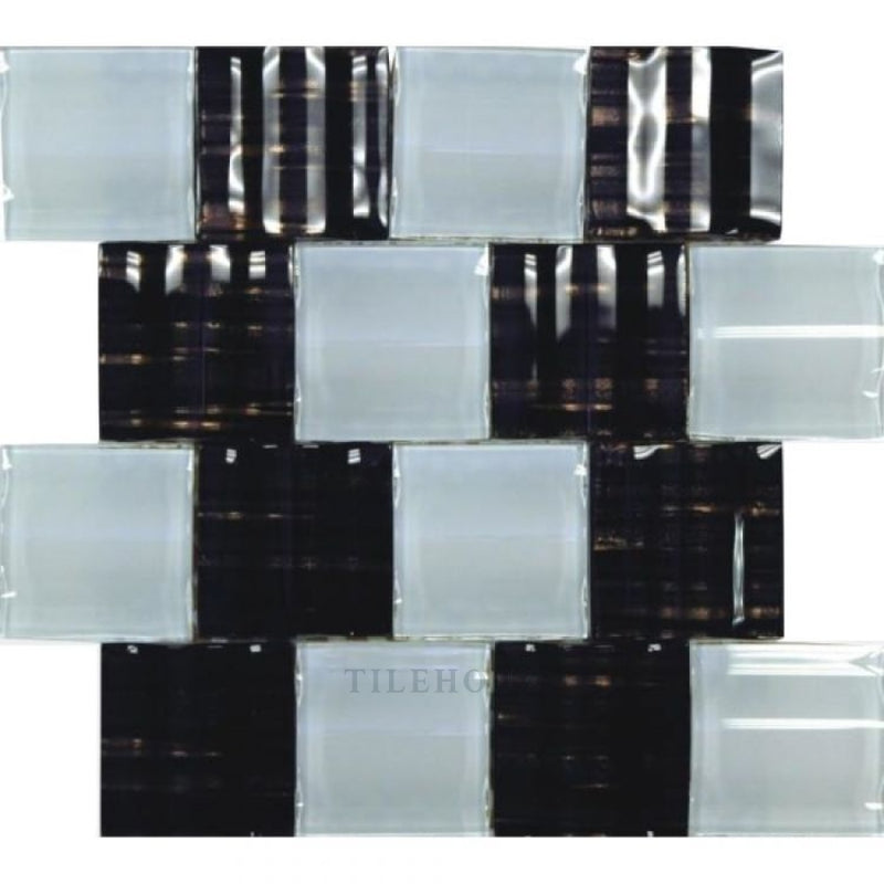 Godness Bw 10 X 10.50 Glass Mosaic Tile