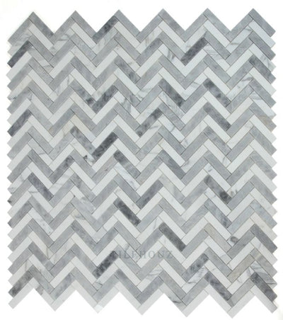 Herringbone City Grey 11.25 X Marble