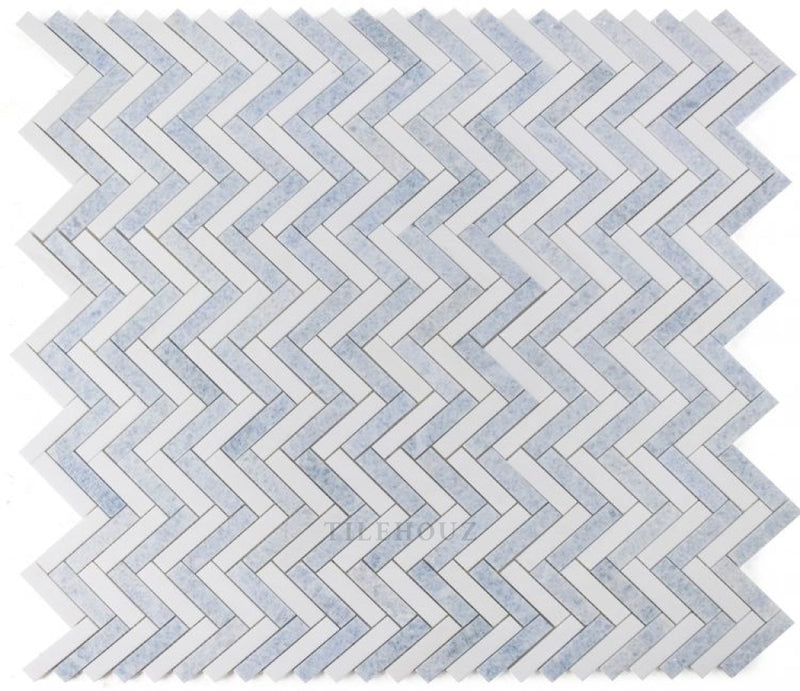 Herringbone Crystal Ocean 11.25 X Marble