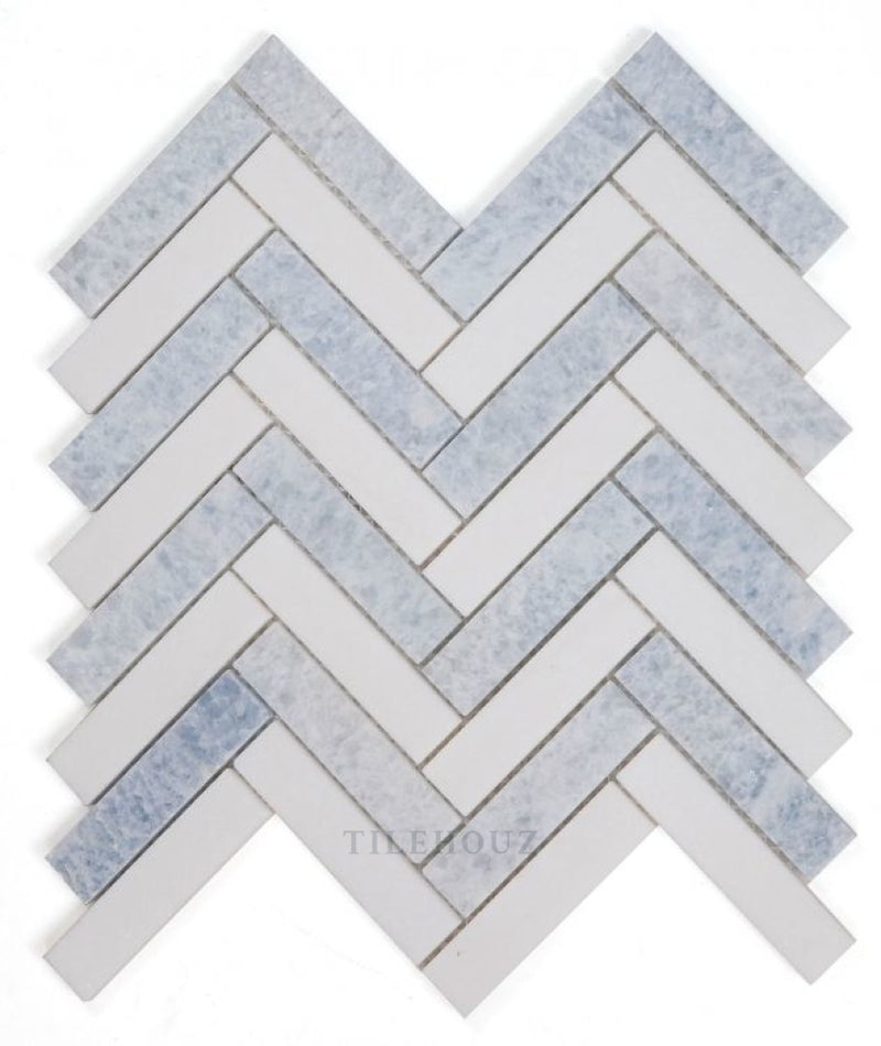 Herringbone Crystal Ocean 11.25 X Marble