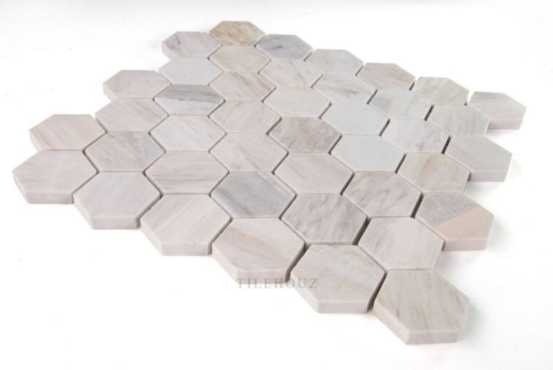 Hexagon 2 X Eurasian Marble Mosaic 11.75 12