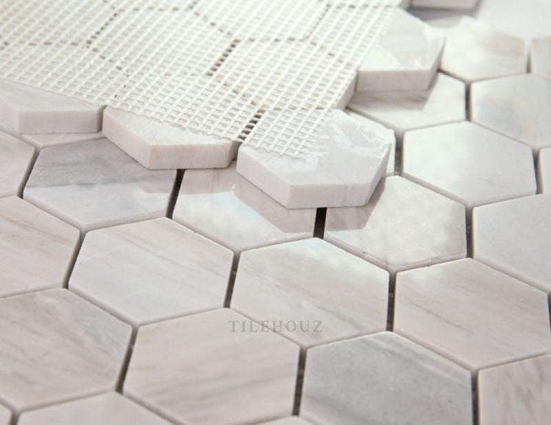 Hexagon 2 X Eurasian Marble Mosaic 11.75 12